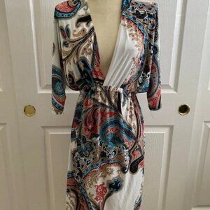 5th & Love Multicolor Paisley Long Sleeve Dress